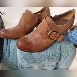 BOC Brown Leather Ankle Boots